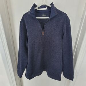 Men’s Heather Navy Quarter-Zip Sweater